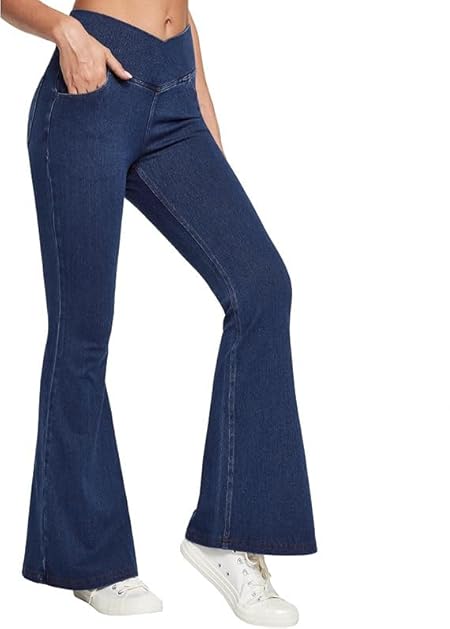 ADBUCKS Flared Jeans for Women High Waisted Bell Bottom Jeans