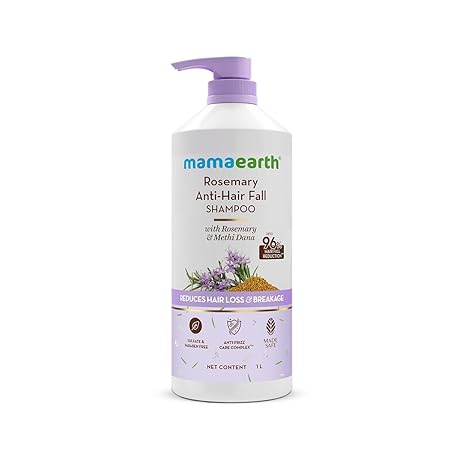Mamaearth Rosemary Anti-Hair Fall Shampoo with Rosemary & Methi Dana, 1 Litre