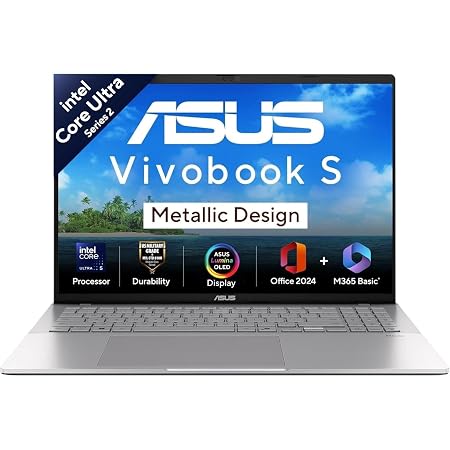 ASUS Vivobook S16 OLED, Intel Core Ultra 5 225H, 16GB RAM, 512GB SSD