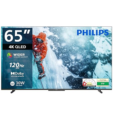 PHILIPS 165 cm (65 inches) 8100 Series 4K Ultra HD Smart QLED Google TV