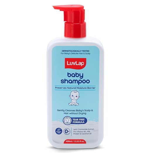 Buy LuvLap Milky Soft Baby Shampoo - 400ml, Tear Free Formula, with Milk Protein, Vitamin E & Coconut Oil, Shea Butter &