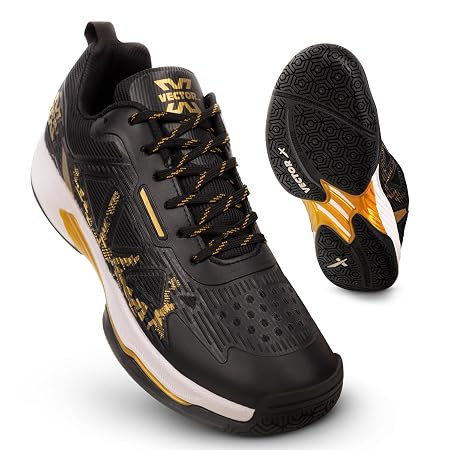 Vector X Court Star Badminton All Rounder Shoes with Elegant Style, Breathable