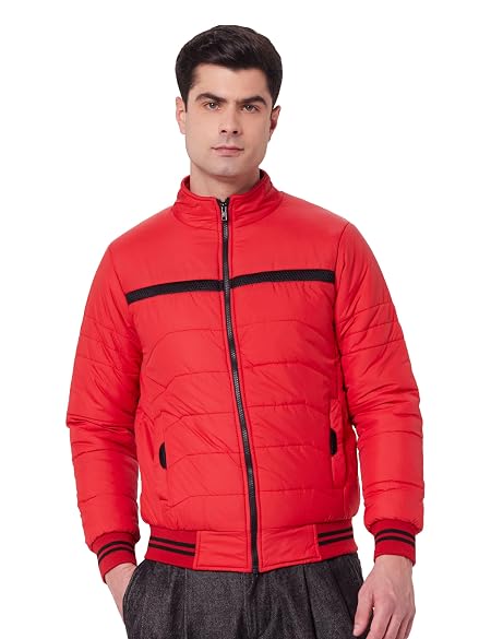 Qube By Fort Collins Men’s Padded Bomber Jacket – Insulated, Warm & Quilted Winter Jacket for Men