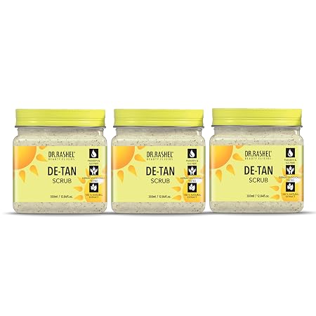 DR.RASHEL De-Tan Scrub For Face & Body | Revitalizing Tan Removal | Cleanser For Deep Exfoliation | Dead Skin Remover | 