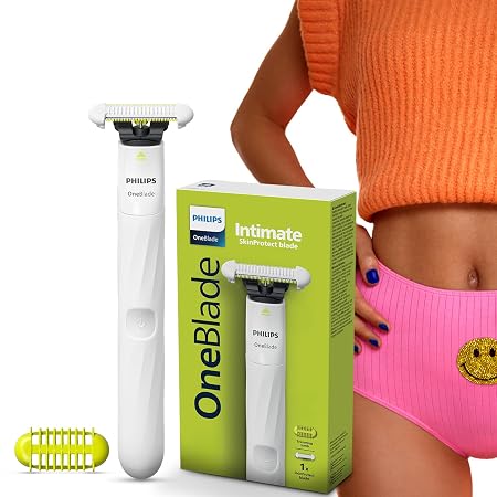 Philips OneBlade Intimate 2-in-1 Trimmer for Women, Painless Hair Removal