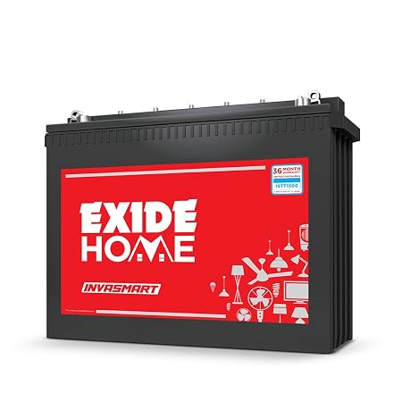 EXIDE INVASMART ISTT1500 150Ah 12V Tall Tubular Inverter Battery, Long Backup & Low Maintenance, 36 Months Warranty