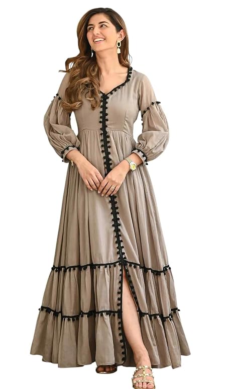 BLACK TEETAR Women's Casual Midi Maxi Long Western Dresses One Piece