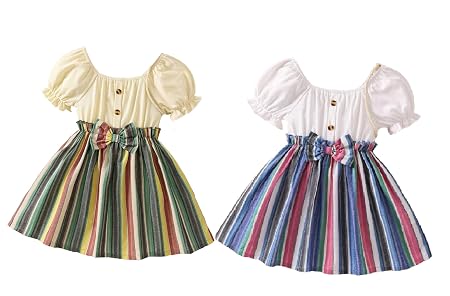Tagas Toddler Girls Floral Print A-Line Dress, Frock