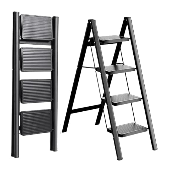 Renva Ladder 4 Step Folding, 150KG Capacity Sturdy Ladder