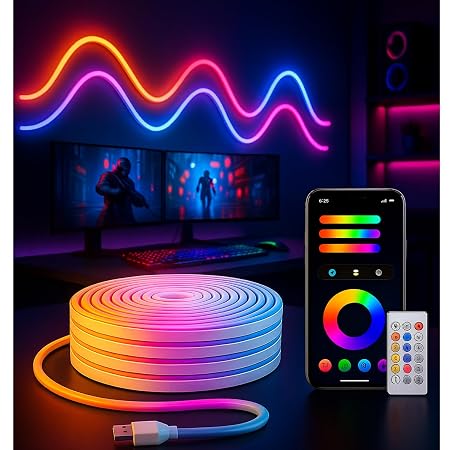 One94Store Smart LED Strip Light 5M with App & Remote Control, Music Sync RGB
