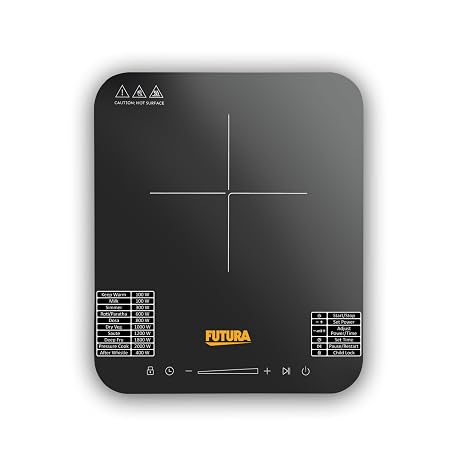 Hawkins Futura Single Induction Hob, 2000-W Cooktop, 20 Power Levels