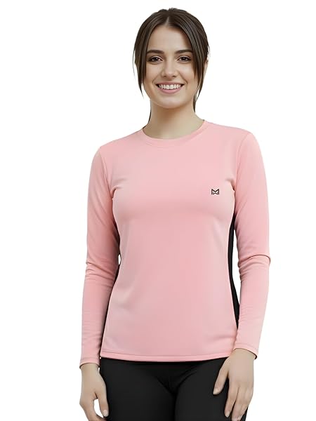 White Moon Women's Activewear Sports Gym Workout Full Sleeve T-Shirt