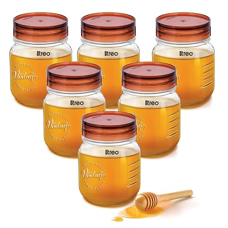 Treo By Milton Vintage Glass Jar with Airtight Lid, Glassy Kitchen Storage