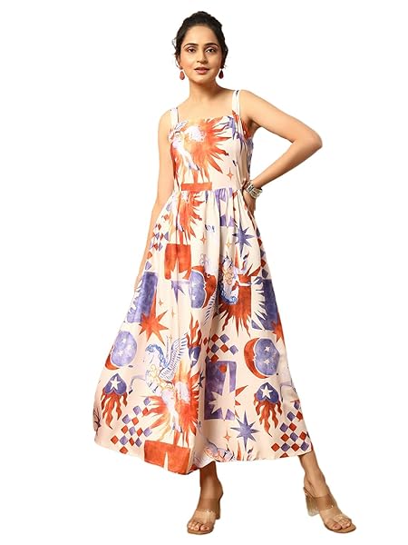 GRECIILOOKS Dress for Women, Western One Piece Dress for Women, Short