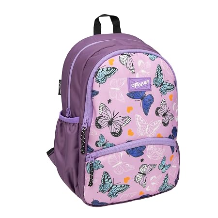 F Gear Brio 13L Kids Backpack, 2 Compartments & 1 Pocket, Durable, Lightweight
