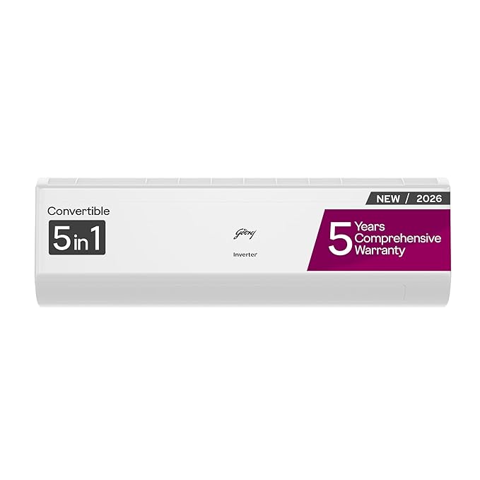 Godrej 1.5 Ton 5 Star AI-Powered 5-In-1 Convertible Split AC