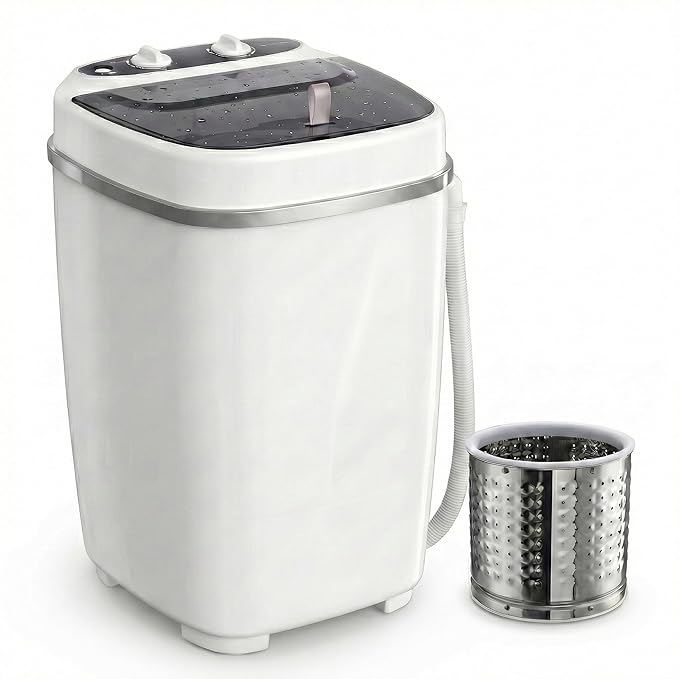 HOMEAPPY Portable Mini Washing Machine, 3.5Kg, Stainless