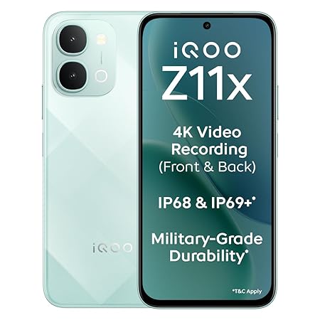 iQOO Z11x 5G (Prismatic Green, 8GB RAM, 256GB Storage), Dimensity 7400-Turbo