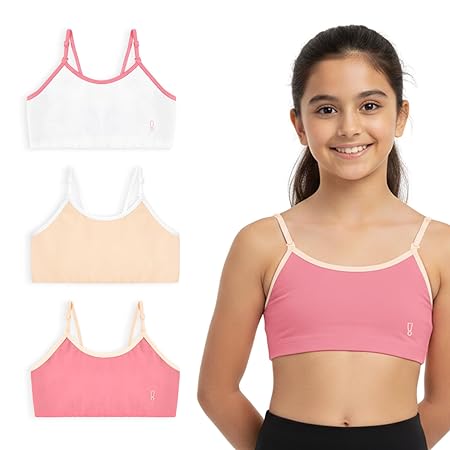 YouGotPlanB Cotton Training Bra for Pre-Teen Girls, Ages 8-16 Years
