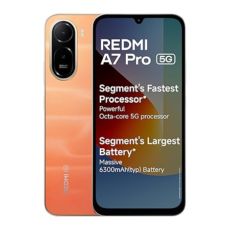 REDMI A7 Pro 5G, 4GB RAM, 64GB Storage, Segment's Largest Battery, 6.9-inch 120Hz Display
