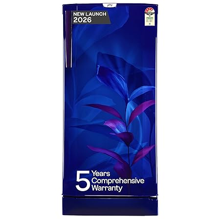 Godrej 185L 4 Star Single Door Refrigerator with 24 Days Farm Freshness, Advanced Inverter Technology Jumbo Vegetable Tr