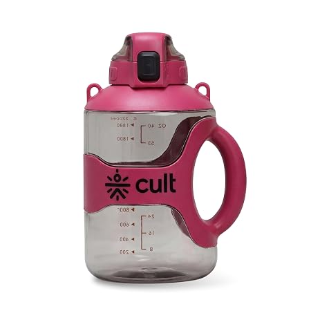 CULT 2 Litre Gym Water Jug & Gallon Bottle, 2.2L
