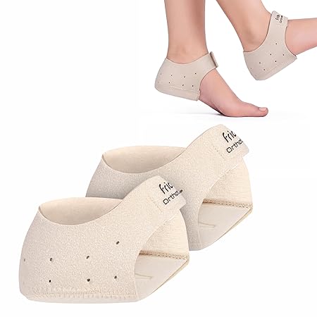 Frido Orthotics Heel Protector for Heel Pain Relief | Gel Heel Pad with Velcro Strap | Anti-Slip Heel Cup Cushion for Me