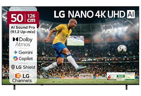 LG 126 cms (50 inches) U8 AI Series 4K Ultra HD Smart webOS LED TV