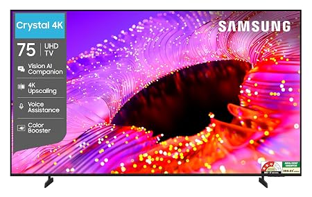 Samsung 75 inches Crystal UHD 4K Samsung Vision AI Smart TV