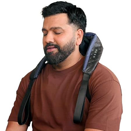 Dr Physio USA 1048 Shiatsu Electric Neck and Back Massager Machine with Infrared Kneading Nodes