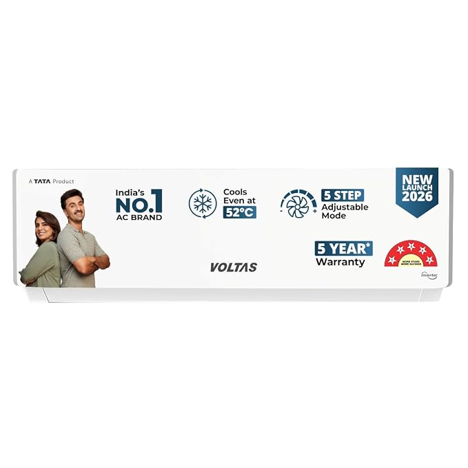 Voltas 2 Tons 5 Star Inverter Split AC, Sleep Mode, Auto Clean