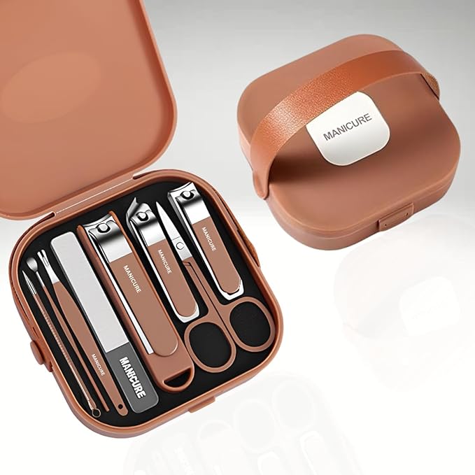 DAINTY DEN 8 IN 1 Stainless Steel Professional Manicure Set
