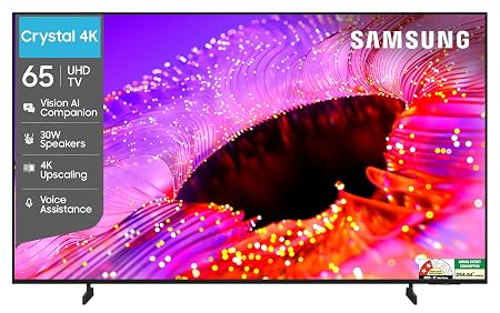 Samsung 65 inches Crystal UHD 4K Samsung Vision AI Smart TV