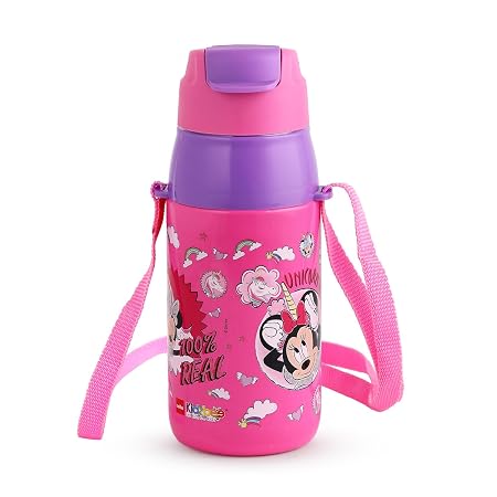 CELLO Kidzbee Puro Steel-X Hydro Kid 600 Insulated Kids Sipper Water Bottle, 520ml