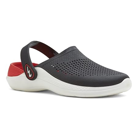 Campus Men's GC-4035 Clogs, Black/RED
